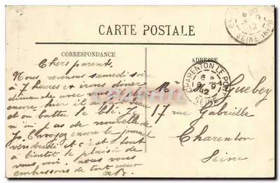 Criel-sur-Mer (Seine Inférieure) — Hameau de Mesnil-à-Caux. Descida à Corda — Coleção Philippin em Criel-sur-Mer. — Verso