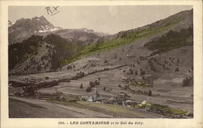 Les Contamines i Przełęcz Joly — widok panoramiczny — L. Morand, fot. ed. (Haute-Savoie) nr 180