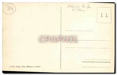 Col de Voza - Hotel-Pension Bellevue vicino a St-Gervais-les-Bains — J.J. n°9730 — Verso