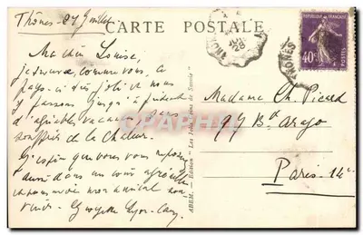Thônes (Haute-Savoie) — Katedra św. Maurycja i Pomnik Pamięci Zmarłych — Wydawnictwo Les Jolis Coins de Savoie — Rewers