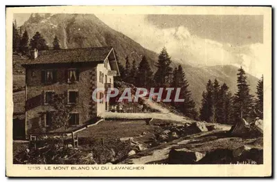 Mont Blanc viewed from Lavancher — publisher Braun & Cie, n° 12135