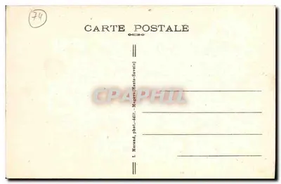 De bochten op de Giettaz en de Mont-Blanc — Haute-Savoie — Route du Col des Aravis — n°542 — L. Morand — Achterkant