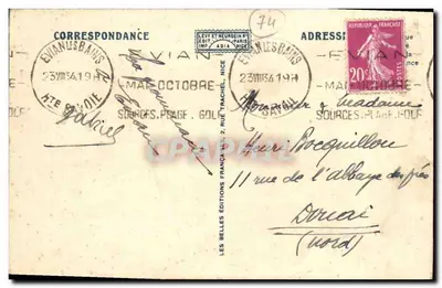 ÉVIAN-LES-BAINS — Plaża i jezioro — Adlia, nr 235 — Rewers