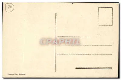 Wnętrze Kościoła Świętego Hipolita — Thonon-les-Bains (XII wiek) — Phototypie Co., Neuchâtel, n°11378 — Rewers