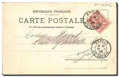 Jezioro Annecy i Tournette — Channaux Frères & Cie, Genewa, nr 538 — Rewers