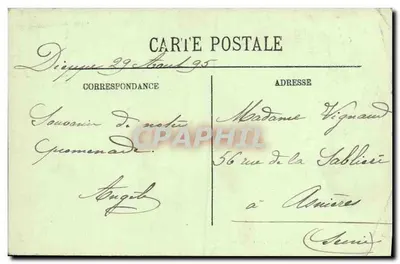 Dieppe — Ogólny widok z zamku — LL. — Rewers