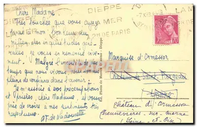 Dieppe — Château Rosendal — S.I. — Éditeur : Photo de Montépin — Rückseite