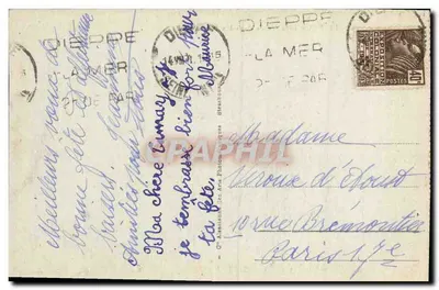 Dieppe — O « Paris » nas Docas — editor Can, n° 250 — Verso