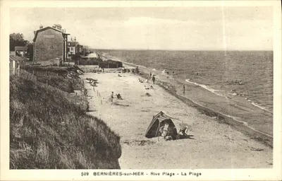 Bernières-sur-Mer - Rive Plage - A Praia — série 509, editor C. Hue