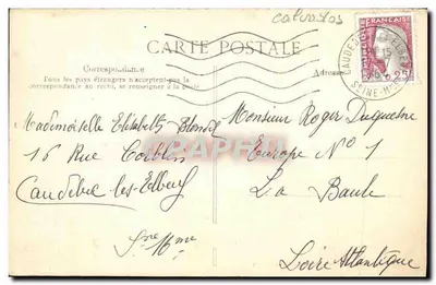 Castello di Auberville, vicino a Veuillettes — Seine-Inférieure — Editore L. J. n° 733 — Verso