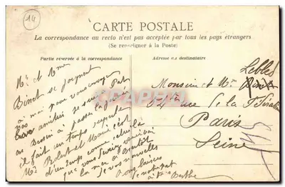 Port-en-Bessin - A cidade e as falésias — Magnífica vista de onde se descobre todo o golfo do Calvados até Trouville e Le Havre — Verso