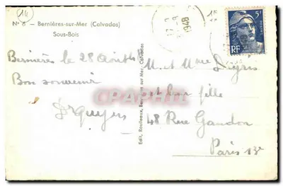 Igreja de Bernières-sur-Mer — editor Rouleaux, n°6 — Verso