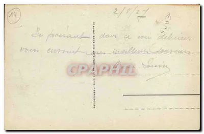 Villerville - Vista tirada da Praia — editor Ch. Alsacienne des Arts Photographiques, Strasbourg — Verso