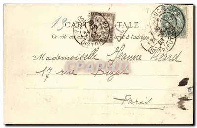 Bilhete postal antigo Lasson Le Château — Verso