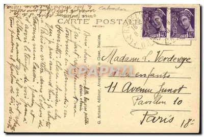 Clécy - Młyn — Szwajcara Normandzka — G. Artaud, wydawca — Rewers