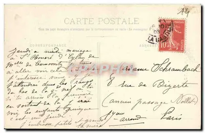 Saint-Pair — A Chegada — Coleção A.-H., L'Île-Adam — Verso