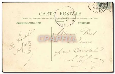 Caen — Katedra św. Etienne i Liceum — L.D. 17 — Rewers