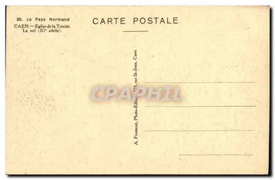 Caen — Katedra Trójcy Świętej — XI wiek — Rewers
