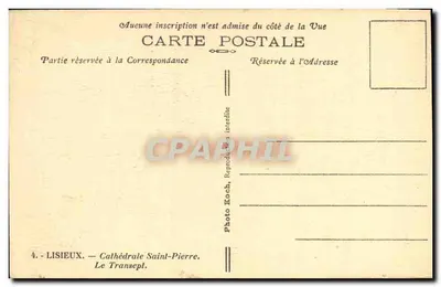 Lisieux — Catedral de San Pedro. El Tránsito — Photo Koch — Reverso