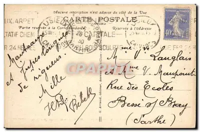 Lisieux - Ogólny widok kaplicy Karмел i Salony Pamięci — G. Artaud, wydawca, nr 69 — Rewers