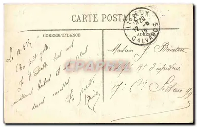 Lisieux — Hotel de Ville — Antigo Hotel de Pierre René de la Roque de Cerquigny, comprado pela Cidade em 1771 — Verso
