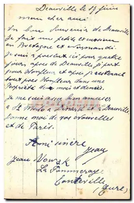 Deauville - Spiaggia fiorita - Vista generale della spiaggia e dei bagni — Editore Liger Tubac, n°158 — Verso