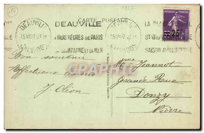 Deauville — Ferma Coteau — Wydawca nieznany, numer serii nieodczytelny — Rewers