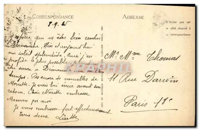 Deauville, a Praia das Flores — Hotel Normandy, Th. Petit, arquiteto — L.L. — Verso