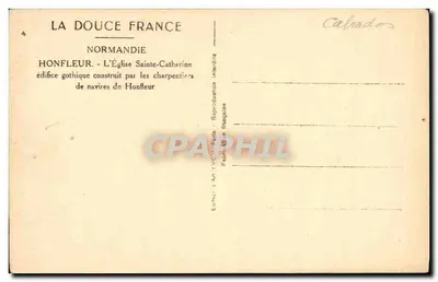 Honfleur — Katedra św. Katarzyny — Gotycki zamek zbudowany przez drewnianych rzemieślników Honfleur — Rewers