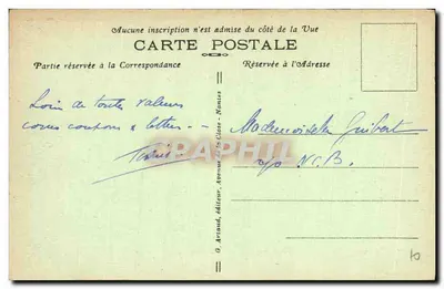 Cabourg — De Vermaakjes op de Strand — G. Arriand, uitgever — Achterkant