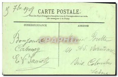 Cabourg — Plaża — Widok ku Wielkiemu Hotelowi — V — Rewers