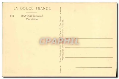 Bayeux — Vista geral — Les Éditions d'Art, Paris — Verso