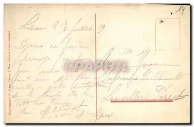 Pokój Siostry Teresy w 'Buissonnets' (w Lisieux) — statua Najświętszej Maryi Panny — wydawca Santi-Bommer, Paryż — Rewers