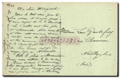 Stara pocztówka Lisieux Zamek La Monteillerie Les Communs — Rewers
