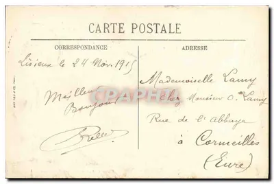 Lisieux — Absyda katedry Świętego Piotra — Wydawnictwo O. Branchet — Rewers