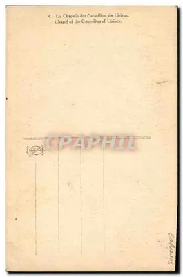 Interior da capela das Carmelitas de Lisieux — editor Calicados, n°4 — Verso