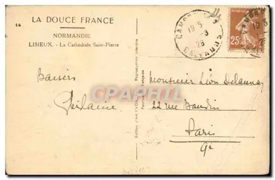 Lisieux - La Catedral de San Pedro — Edición de Arte Yvon, n°14 — Reverso