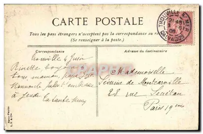 Trouville - Na praia — editor Aqua-Photo, n°4 — Verso