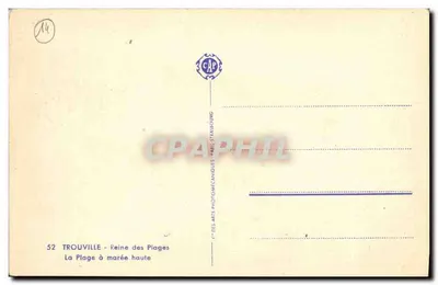 त्रूविल - समुद्र तट की रानी — उच्च ज्वार के समुद्र तट — प्रकाशक: लेस आर्ट्स फोटोमेकैनिक, पेरिस — पीछे