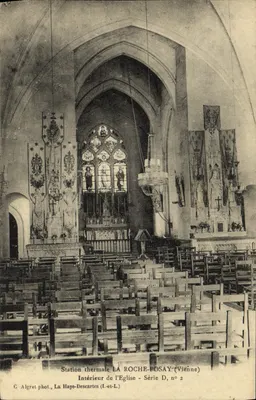 Interior da Igreja — Estação Termal LA ROCHE-POSAY (Vienne) — C. Algrete fot., La Haye-Descartes (Série D, n°2)