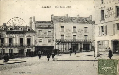 Loudun — Praça Santa Cruz — Edição Brothier, Loudun