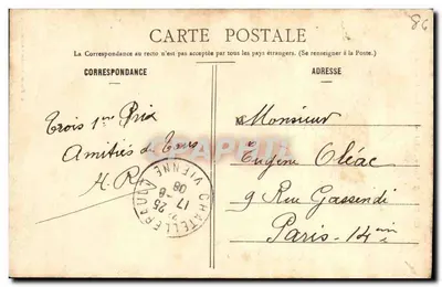 Chauvigny (Vienne) - Ruínas do Castelo Baronial (Século XV) — Ah Protin, livreiro — Olkacz E. P. — Verso