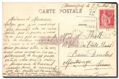 Chauvigny (Vienne) — O Castelo dos Bispos e o Castelo de Harcourt — Editor Gauveau, Tabars, n°34 — Verso