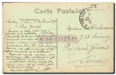 Compiègne — Widok na Ratusz — Decelle, Compiègne — Rewers