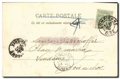 Compiègne - Zamek - Sala uroczystości — wydawca Deaustre, n°38 — Rewers
