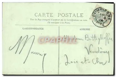 Compiègne — O Castelo. Salão de Recepção das Damas de Honra — LL. n°20 — Verso