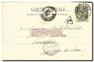 Compiègne — Zamek (widok z Parku) — wydawca Départ, n° 36 — Rewers