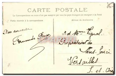 Poitiers — Hotel da Prefeitura — Editor D. R. E. n°92 — Verso