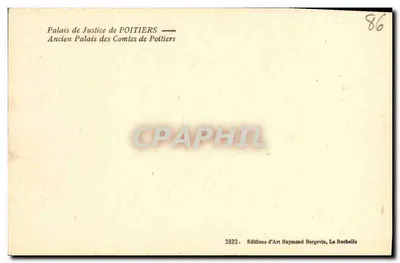 Palácio de Justiça de Poitiers — Antigo Palácio dos Condes de Poitiers — Rayquintcha — Verso