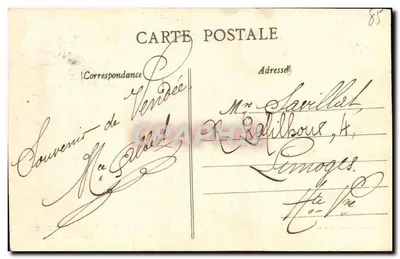Costas del Océano — La pesca de los camarones — A. Claud, Nantes, n°51 — Reverso